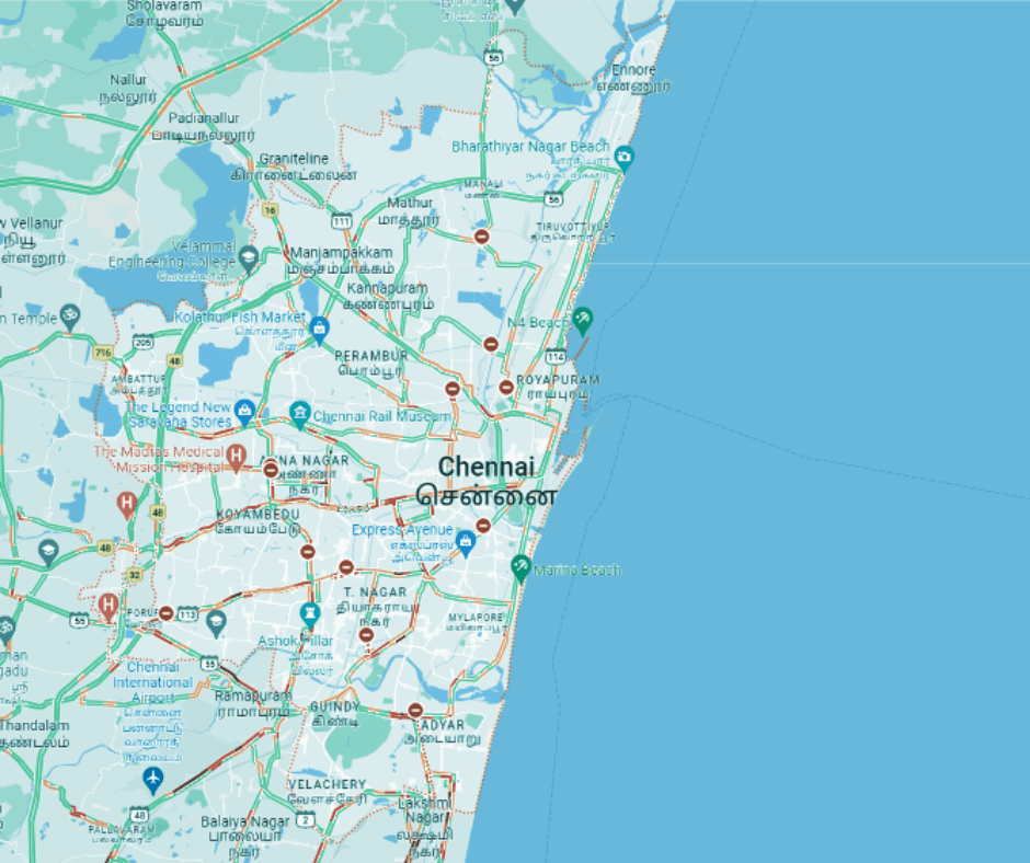 Chennai district map