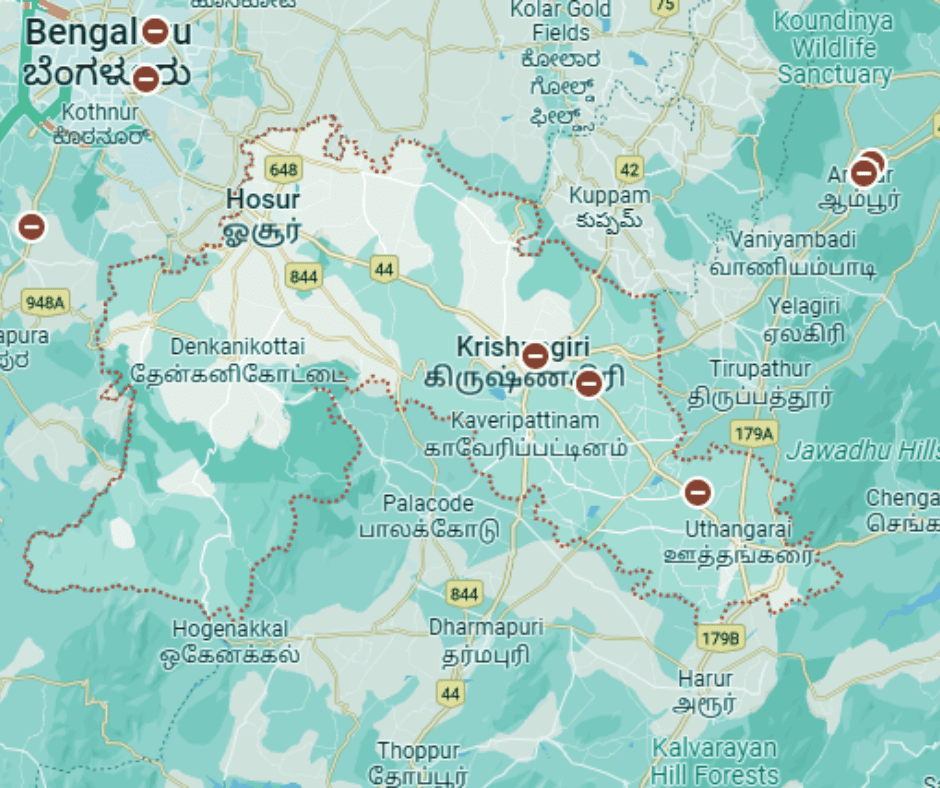 Krishnagiri district map