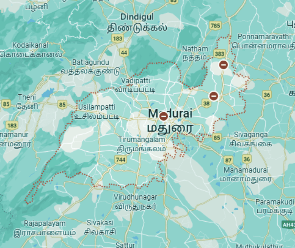 Madurai district map
