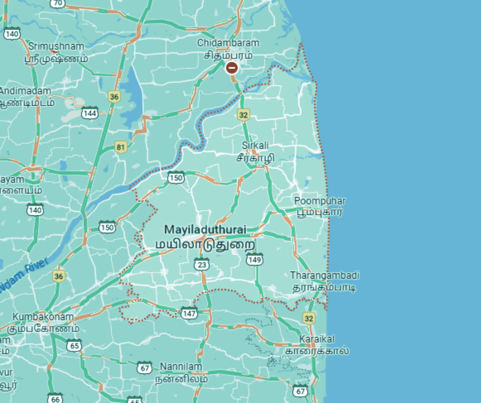 Mayiladuthurai district map
