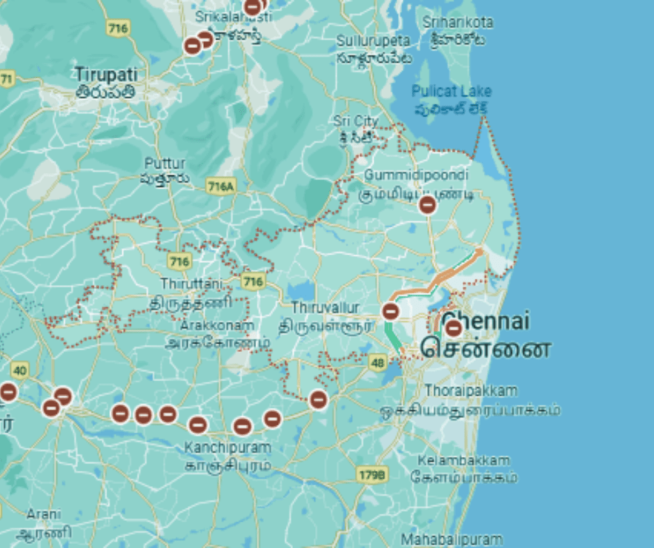 Thiruvallur district map