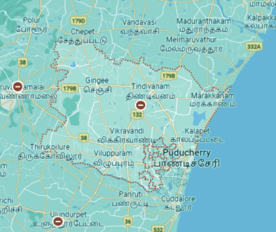Villupuram district map
